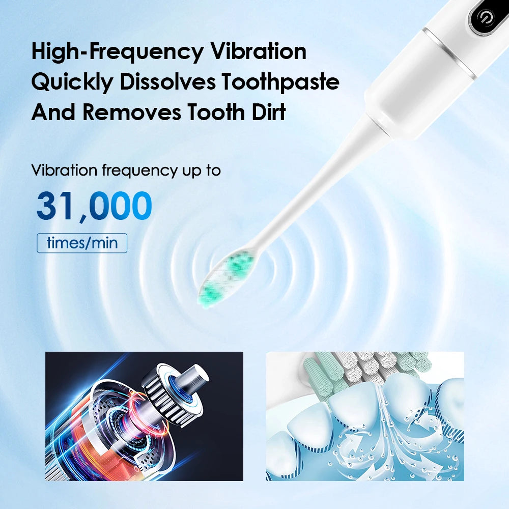 Rechargeable Sonic Electric Toothbrush with 6 Modes