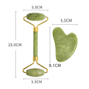 2-Piece Facial Roller and Gua Sha Massage Set