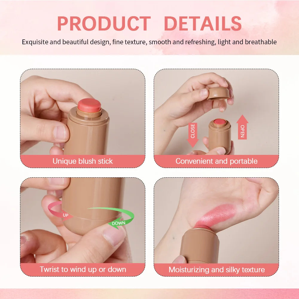 Multi-Use Blush Stick for Lips and Cheeks