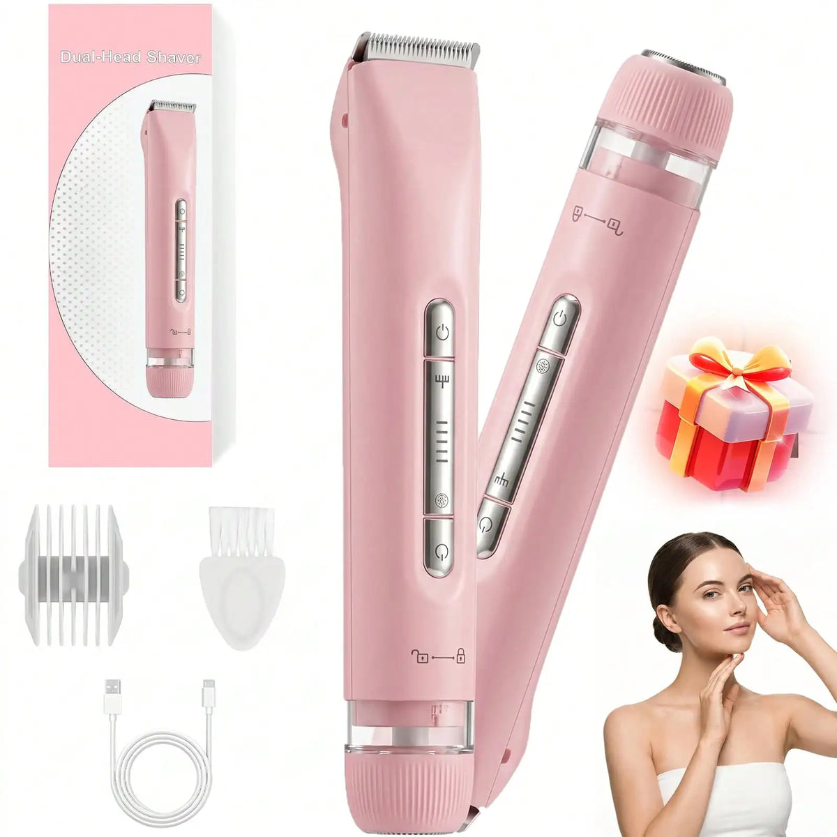 Women's Dual-Head 2-in-1 Electric Body Shaver