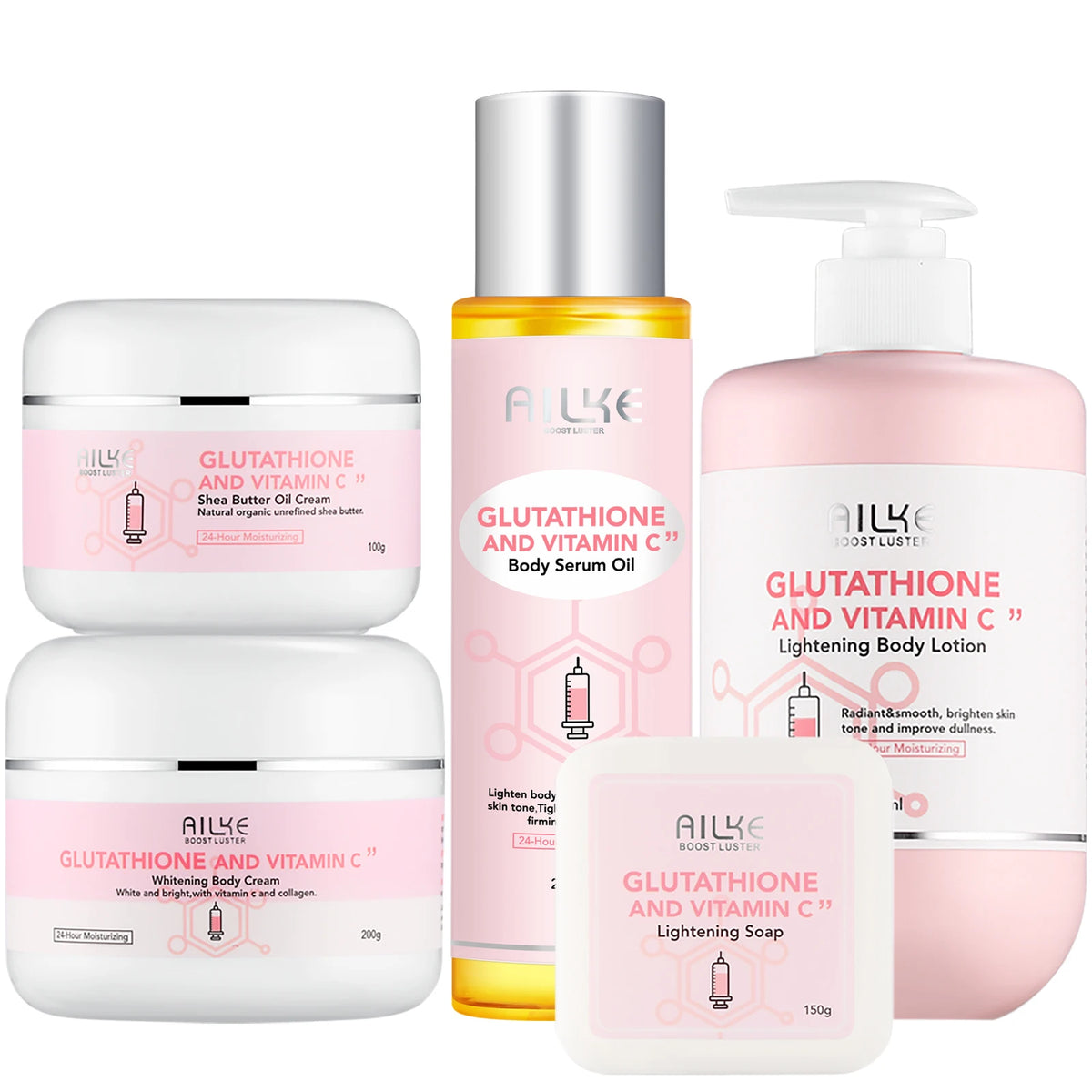 AILKE Glutathione and Vitamin C Body Care Set