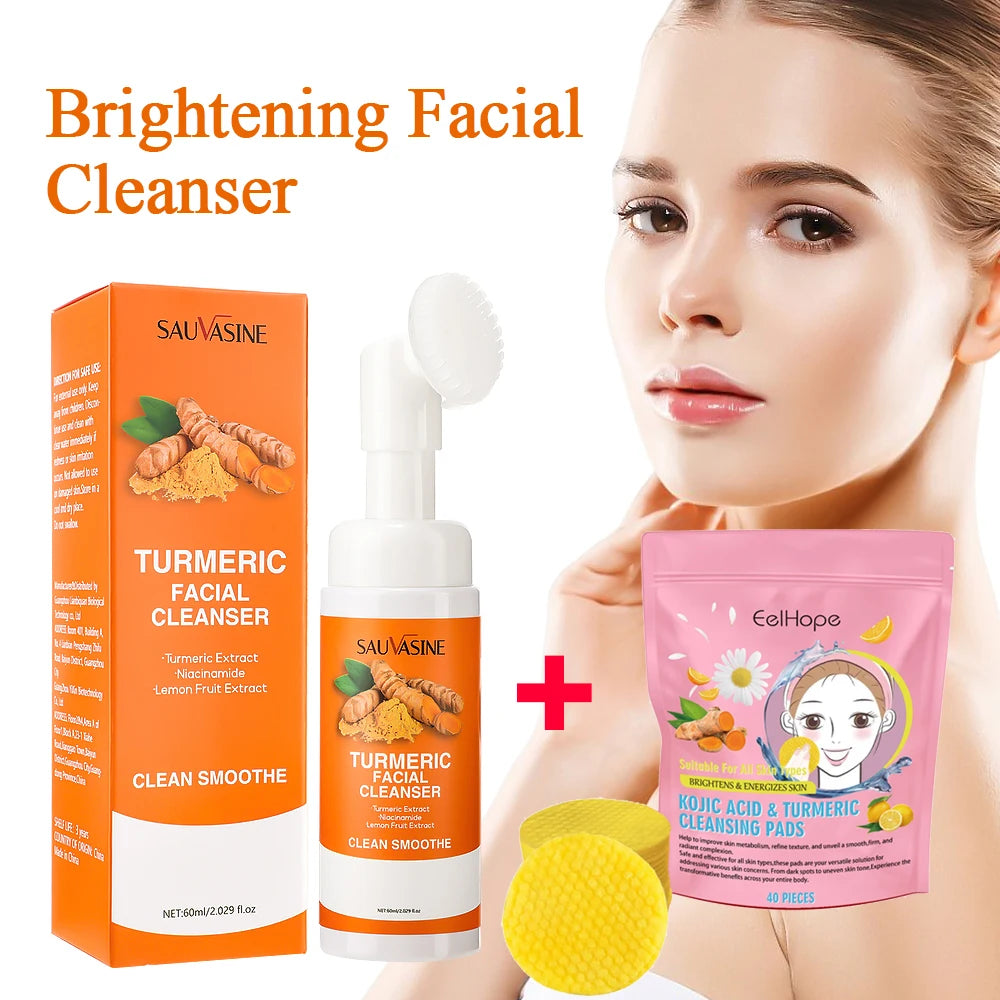 Ms.Dear Turmeric Facial Cleansing Pads, 40 Pieces