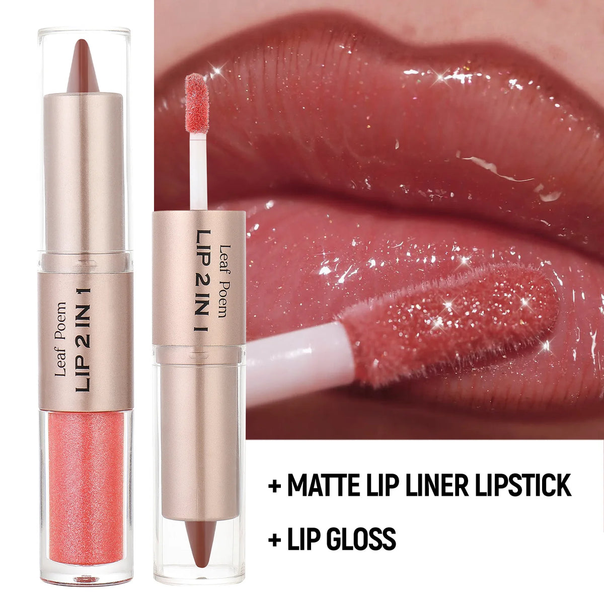 2-in-1 Matte Lip Liner and Crystal Lip Gloss