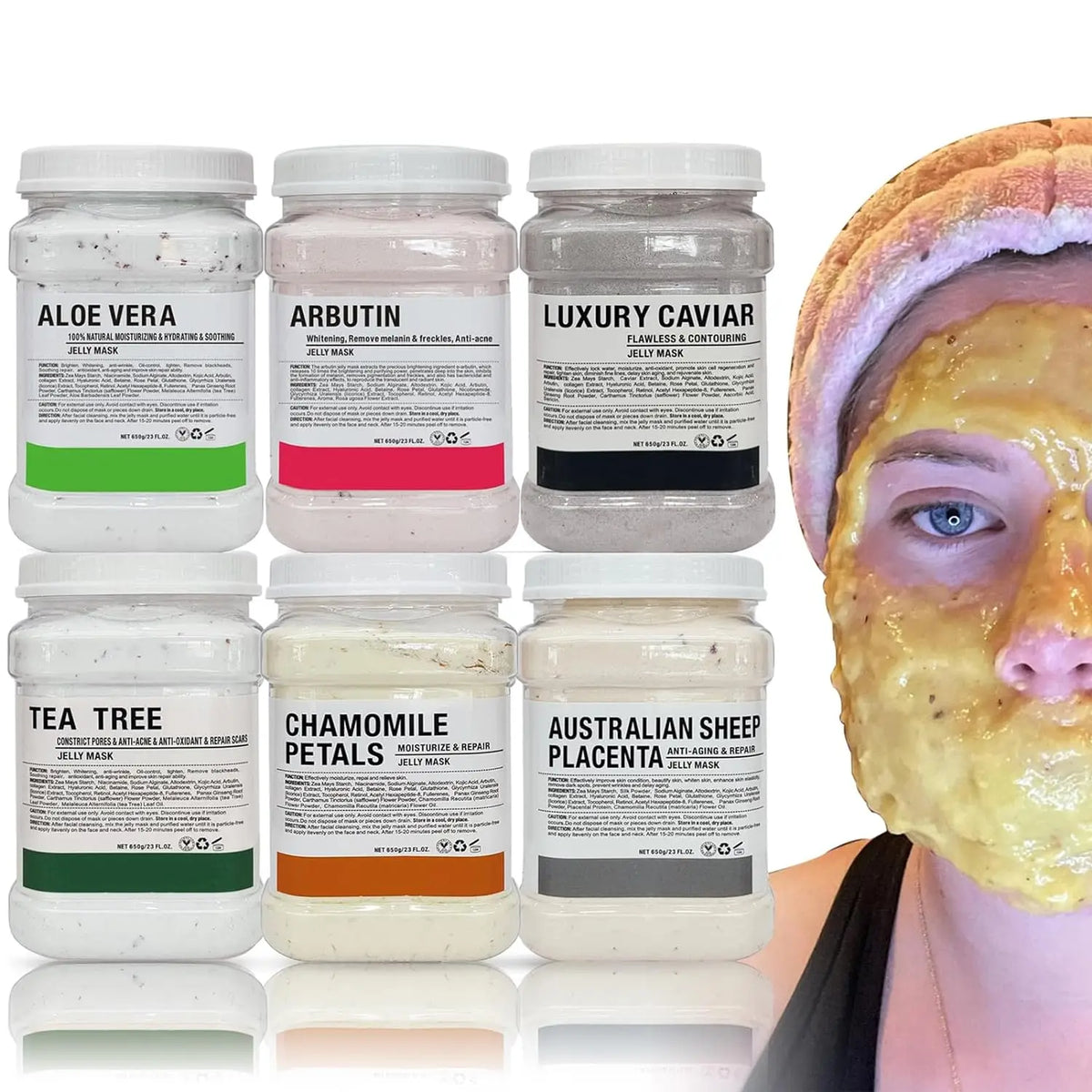 6-Piece Jelly Facial Mask Powder Set
