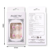 Pink Floral French Press-On Nails, 24-Piece Set
