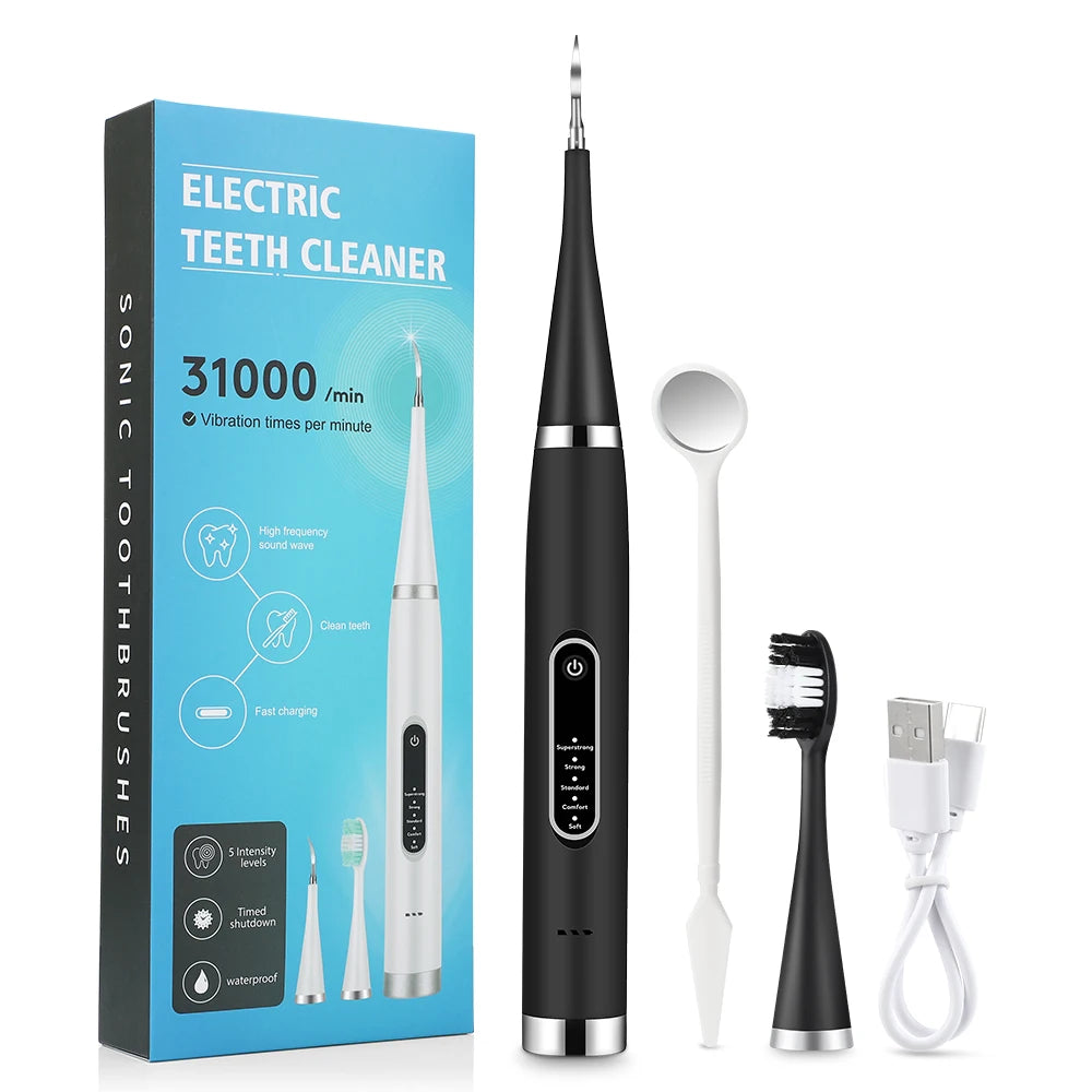 Electric Dental Scaler and Teeth Whitening Strip Set