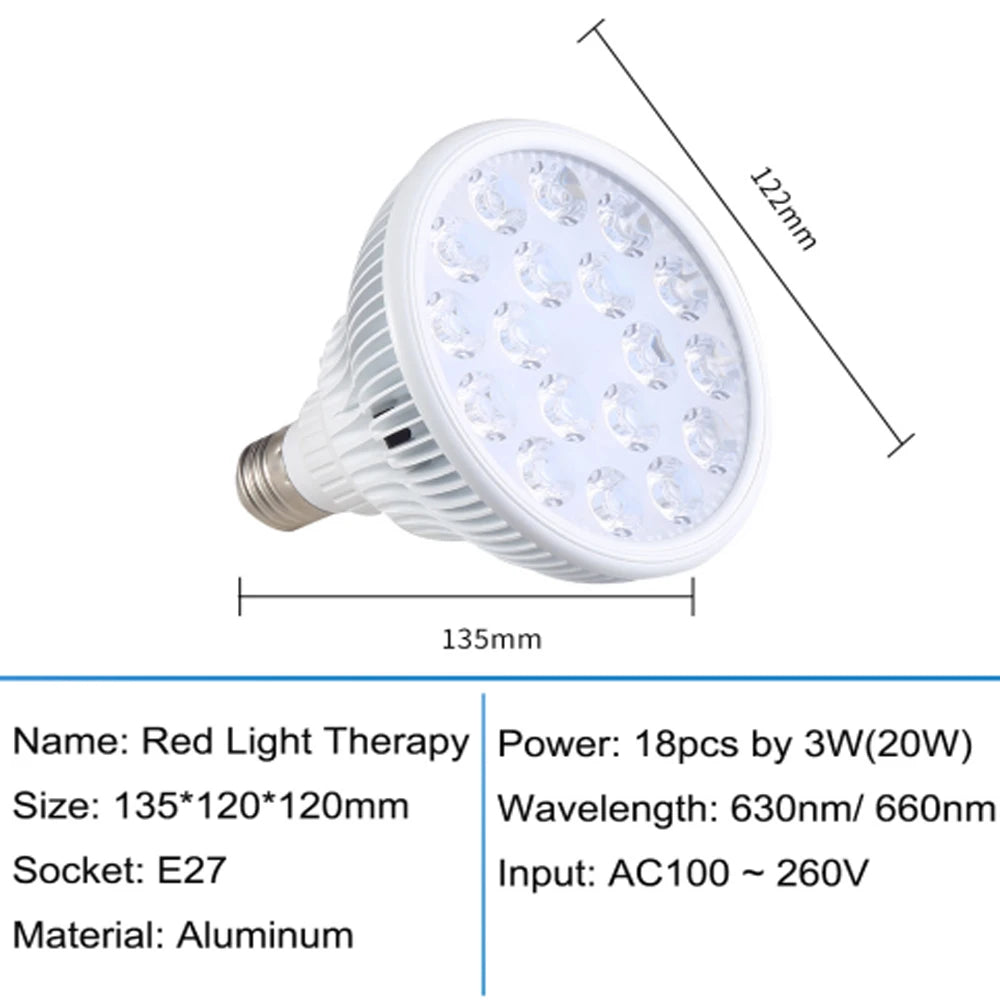 Infrastar E27 Red Light Therapy Bulb