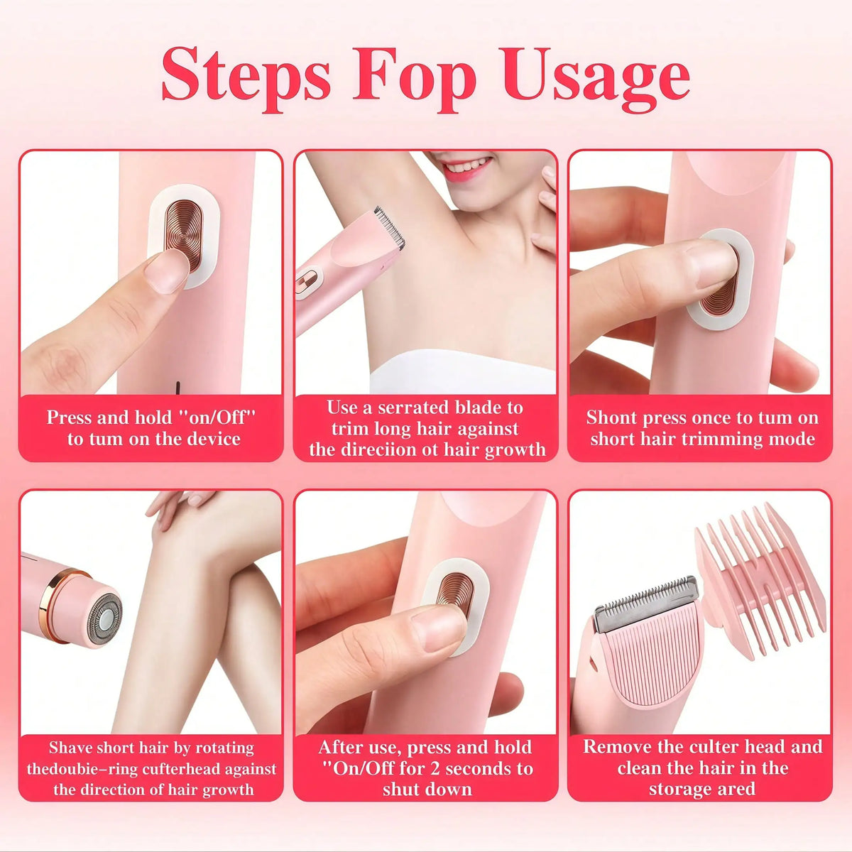 Women's Dual-Head 2-in-1 Electric Body Shaver
