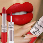 Dual-Ended Velvet Matte Lipstick and Lip Gloss