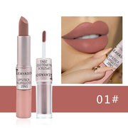 Dual-Ended Velvet Matte Lipstick and Lip Gloss