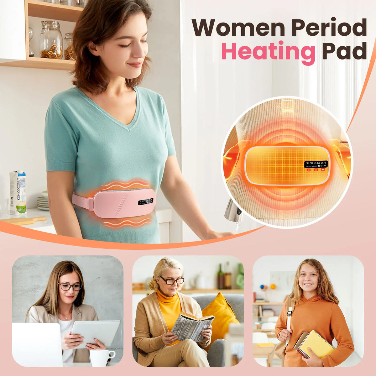 5-Mode Electric Heating and Vibration Waist Massage Belt