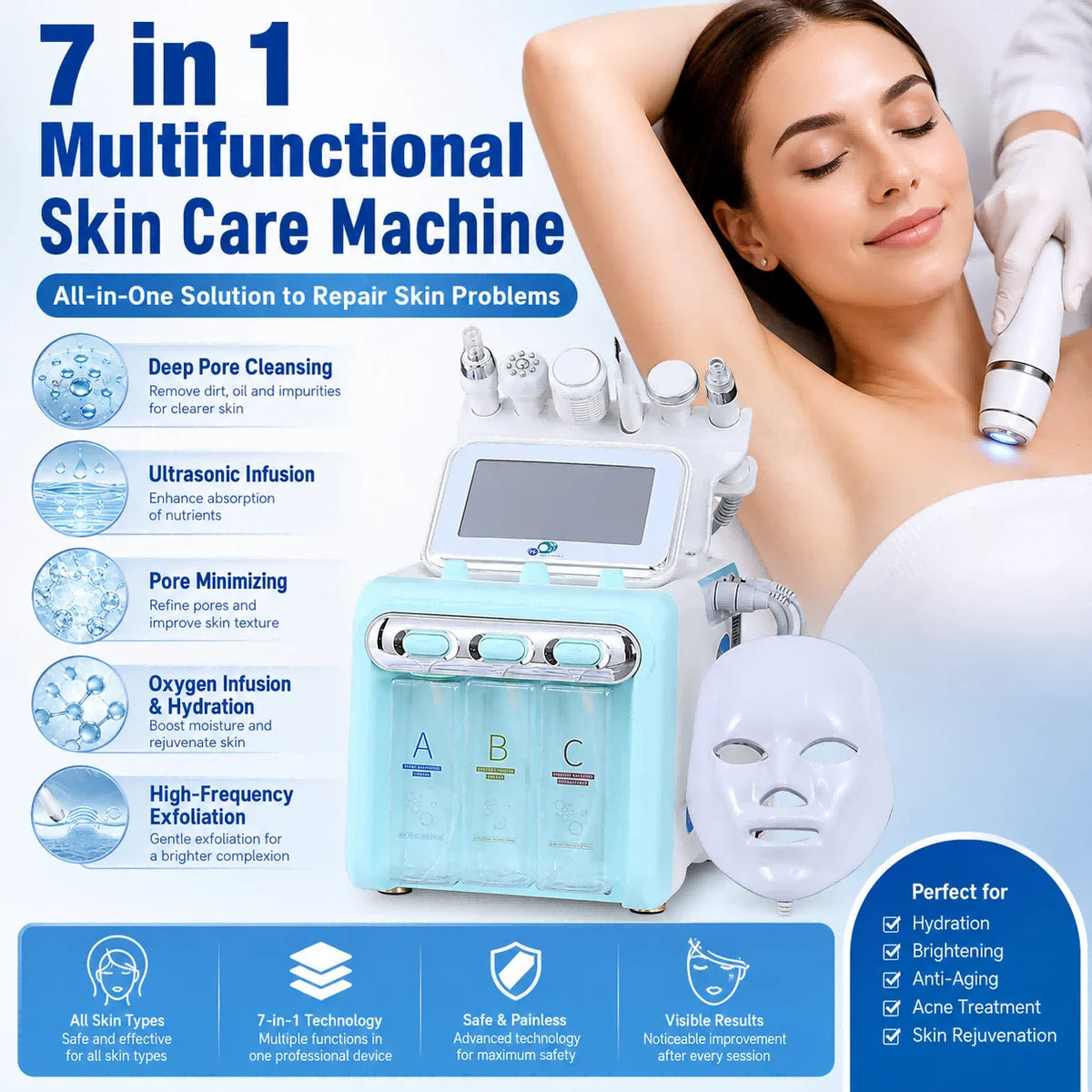 Professional 7-in-1 Hydra Facial Machine