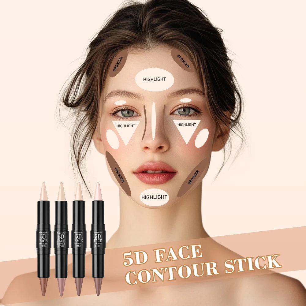 Dual-Ended Contour and Highlighter Stick
