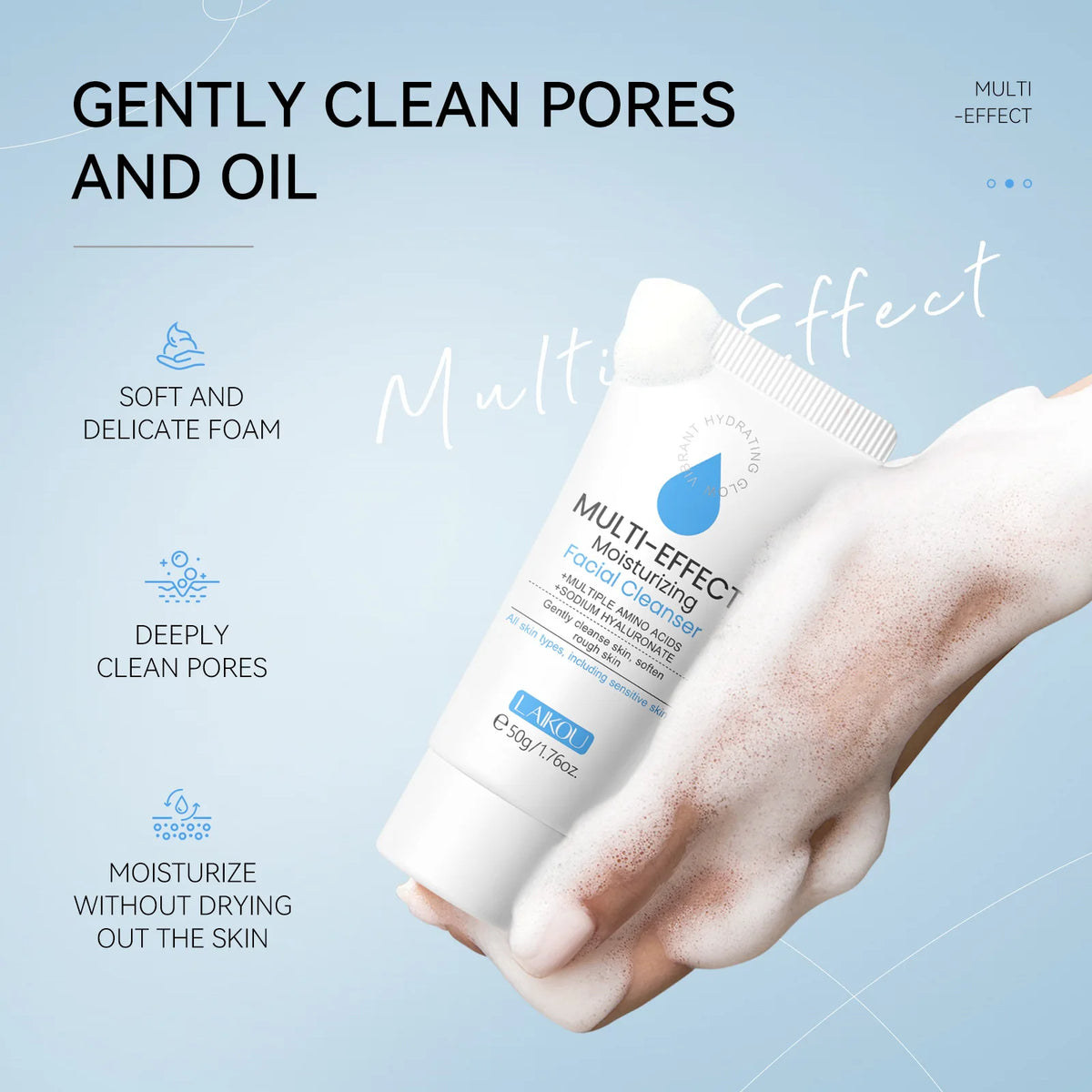 LAIKOU Amino Acid Facial Cleanser, 50 g