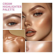 8-Color Cream Makeup Palette, Highlighter and Blush