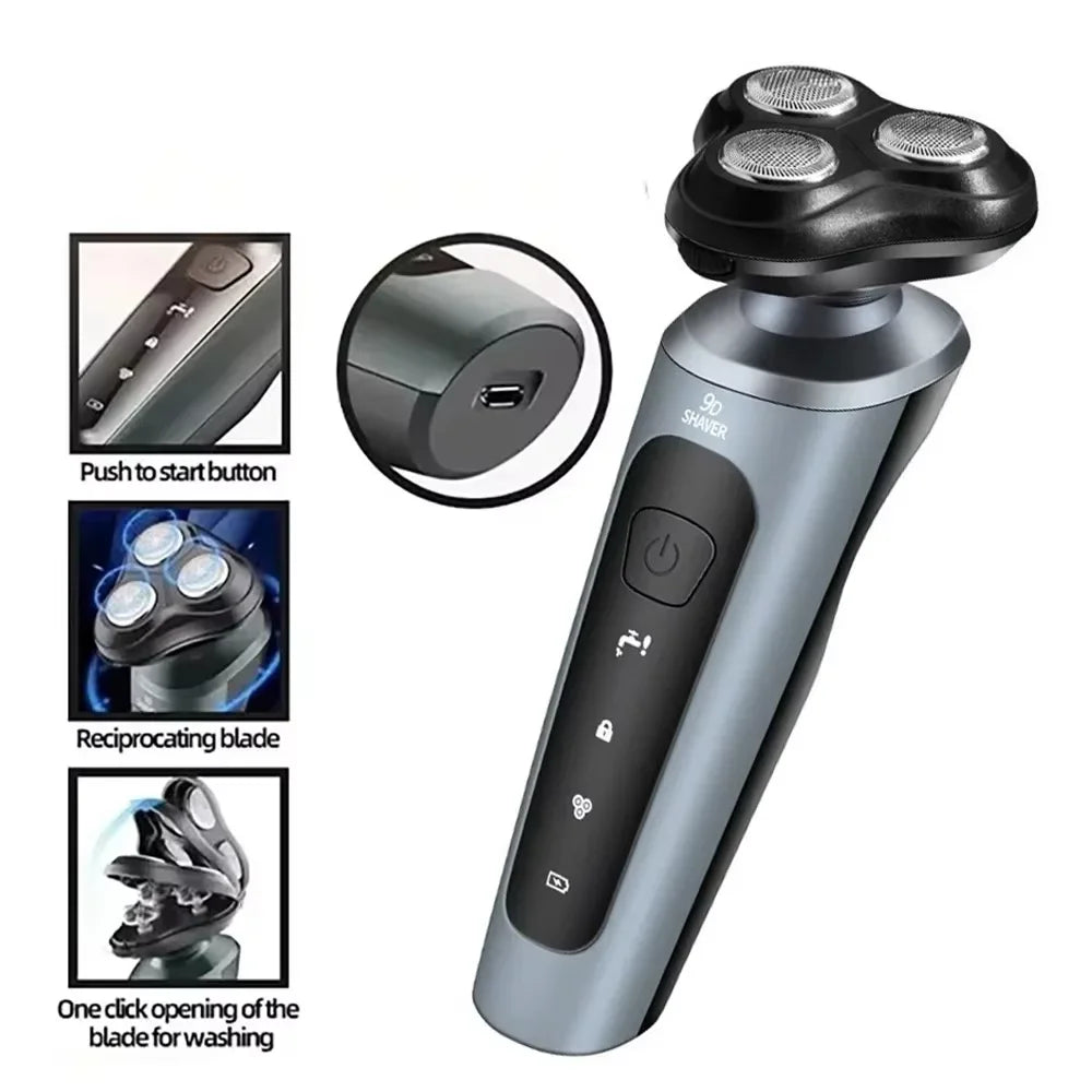 Men's Rechargeable Wet and Dry Electric Shaver