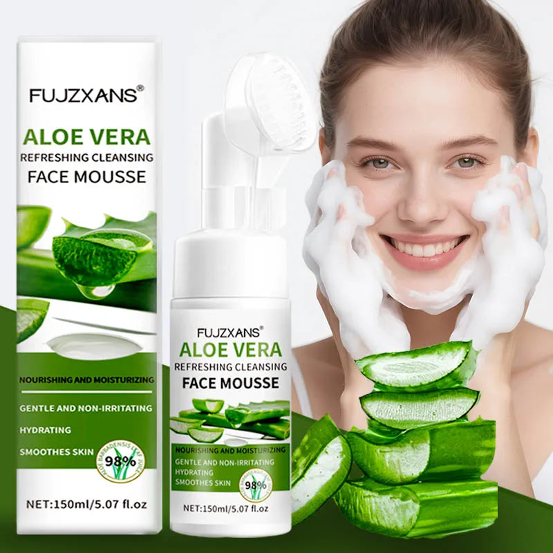 FUJZXANS Aloe Vera Facial Cleansing Mousse, 150 ml