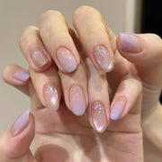 Metallic Cat Eye French Press-On Nails, 24-Piece Set