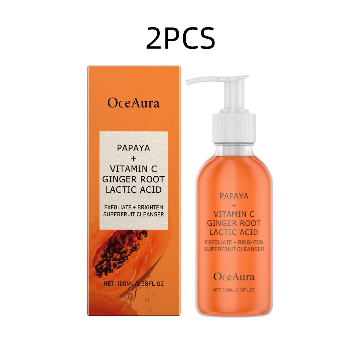 OceAura Papaya and Vitamin C Facial Cleanser, 100 ml