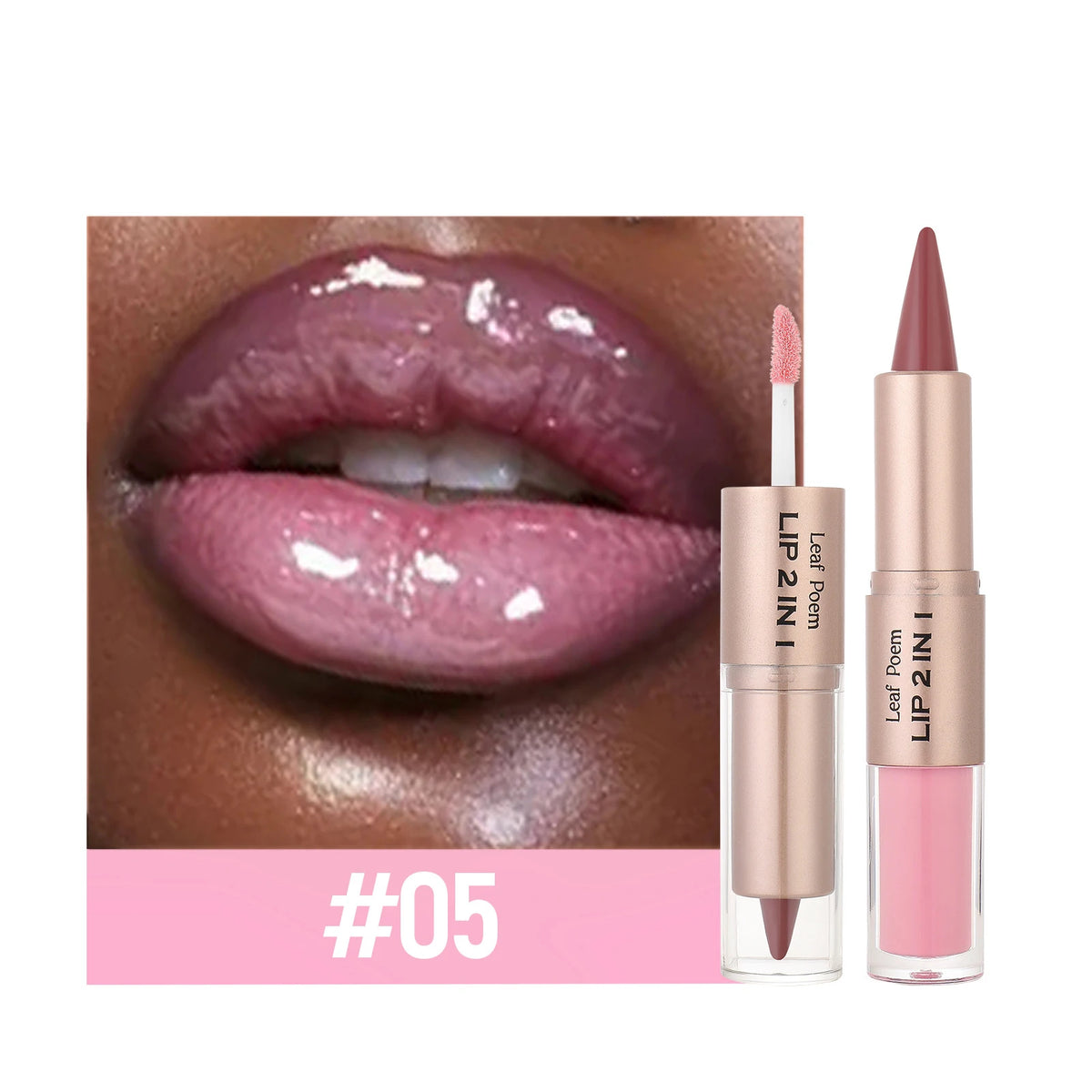 2-in-1 Matte Lip Liner and Crystal Lip Gloss
