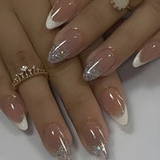 Metallic Cat Eye French Press-On Nails, 24-Piece Set