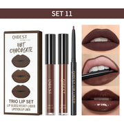 QIBEST 3-Piece Liquid Lip and Lip Liner Set