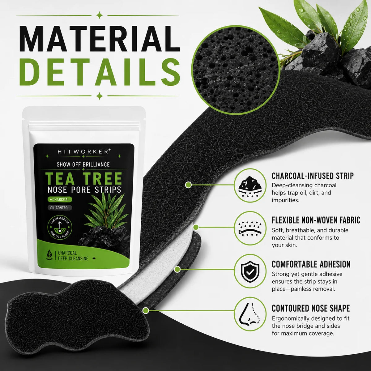 Tea Tree Charcoal Nose Pore Strips