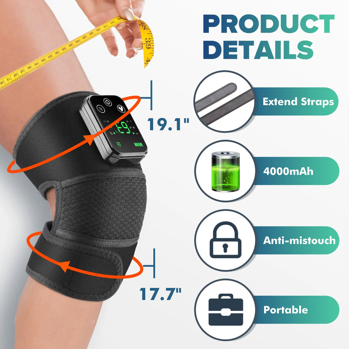 Heated Knee and Joint Massager with Vibration