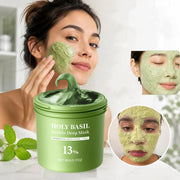 Holy Basil Bubble Clay-to-Foam Facial Mask with PHA, 90 g