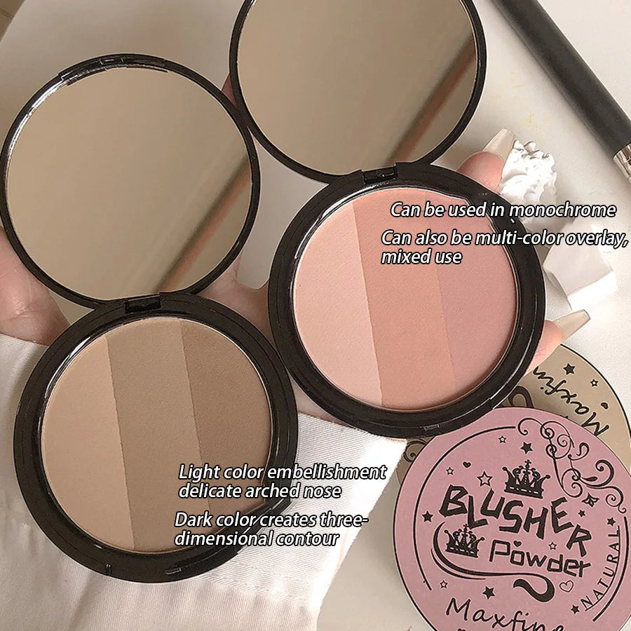 MAXFINE 3-in-1 Blush and Contour Palette