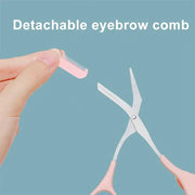Eyebrow Trimmer Set with Curved Razor, Scissors and Comb