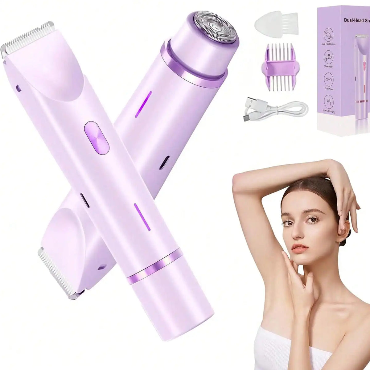 Women's Dual-Head 2-in-1 Electric Body Shaver