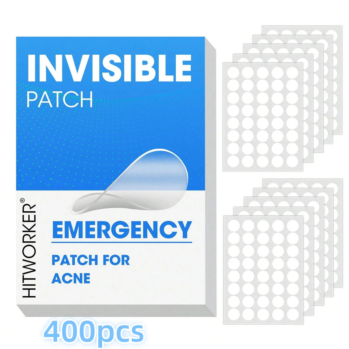 Invisible Hydrocolloid Acne Patches, 180 to 400 Pieces