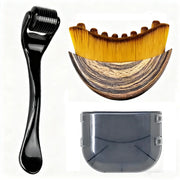 2-Piece Facial Contour Brush and Derma Roller Set