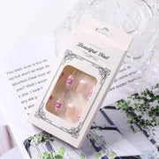Pink Floral French Press-On Nails, 24-Piece Set