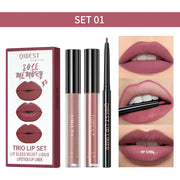 QIBEST 3-Piece Liquid Lip and Lip Liner Set