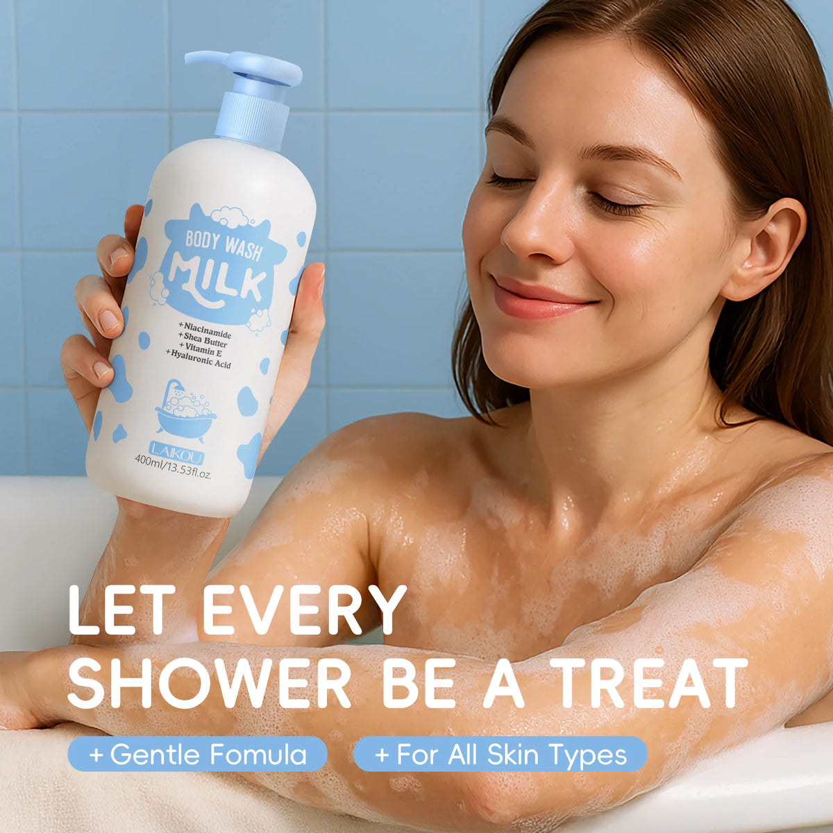 LAIKOU Milk Body Wash, 400ml