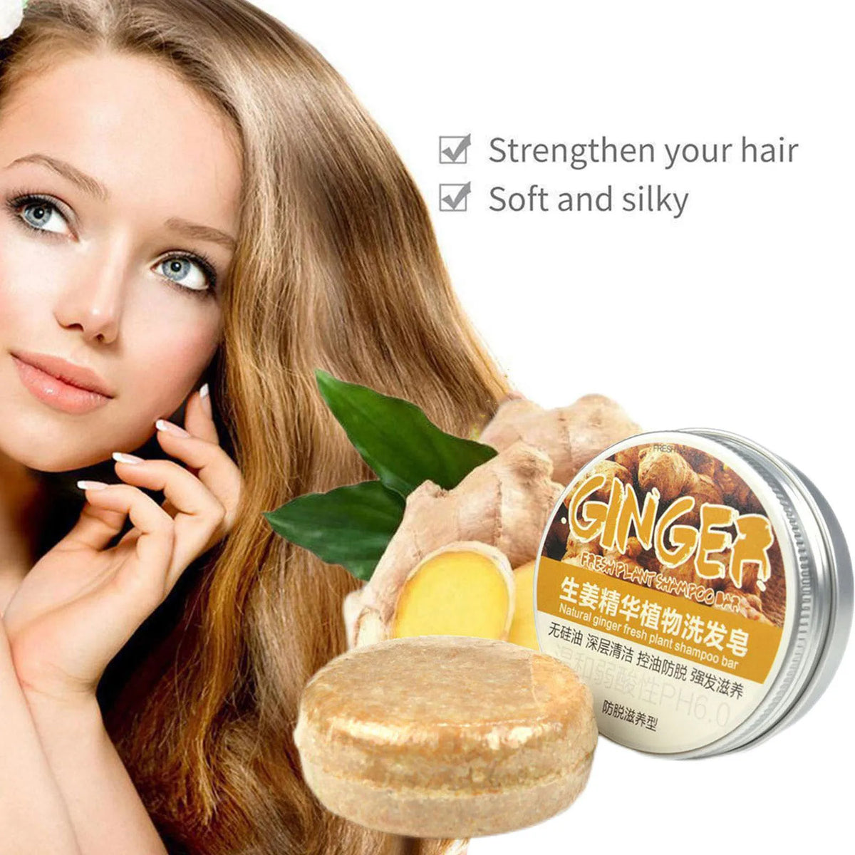 Ginger and Polygonum Hair Shampoo Bar