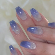 Romantic Y2K Star Press-On Nails, 24-Piece Almond Set