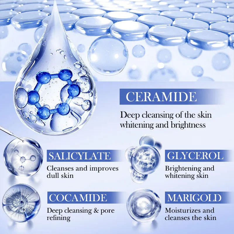 BIOAOUA Ceramide and Salicylic Acid Facial Cleanser, 100 g