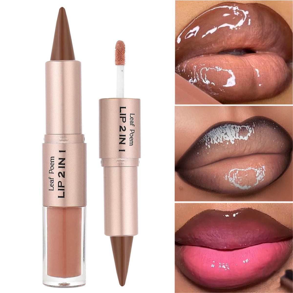 2-in-1 Matte Lip Liner and Crystal Lip Gloss