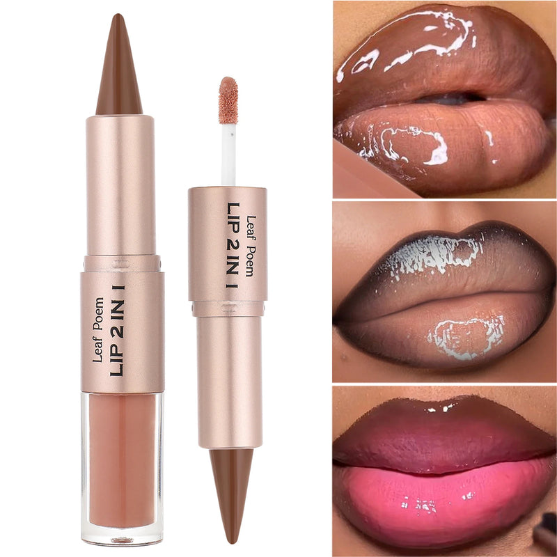 2-in-1 Matte Lip Liner and Crystal Lip Gloss