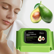 Avocado-Scented Makeup Removing Wipes, 80 Pieces