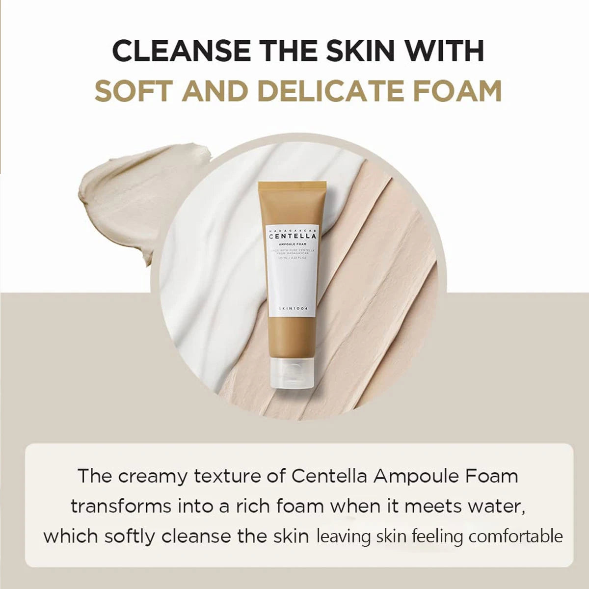 SKIN1004 Madagascar Centella Ampoule Foam Cleanser, 125ml