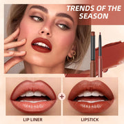 QIBEST Lipstick and Lip Liner Set