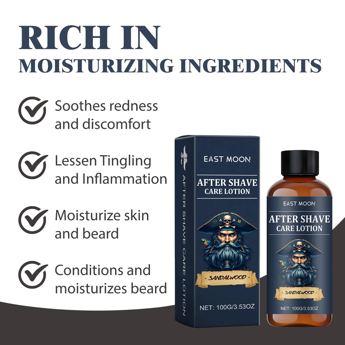 Men's Aftershave Cream Balm, 100g