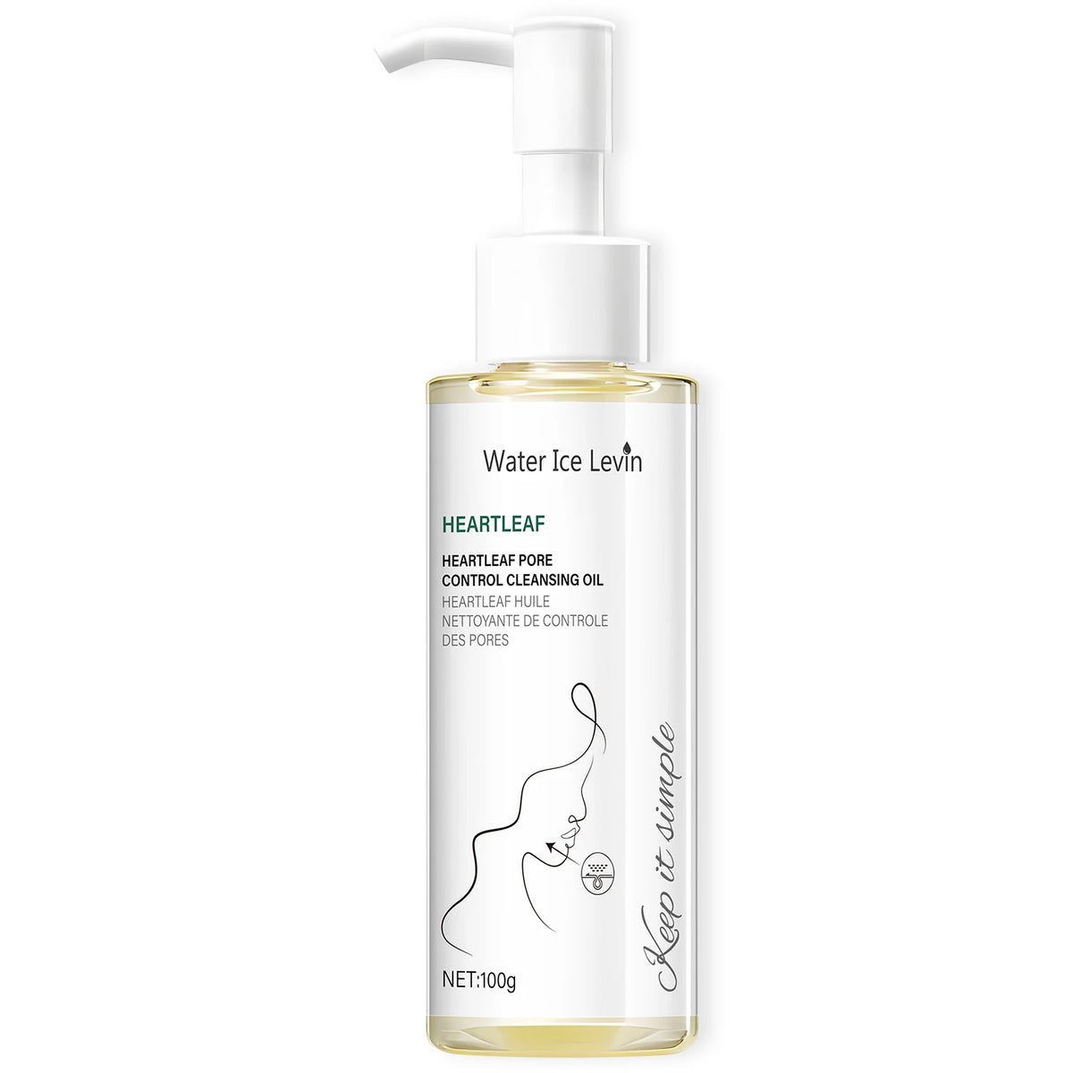 Water Ice Levin Heartleaf Pore Control Cleansing Oil, 100 g