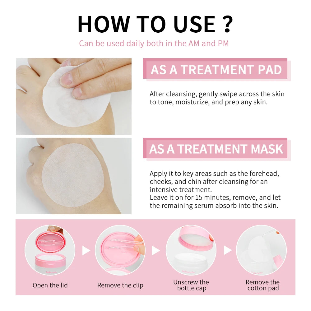 Lakerain Facial Toner Pads, 100 ml