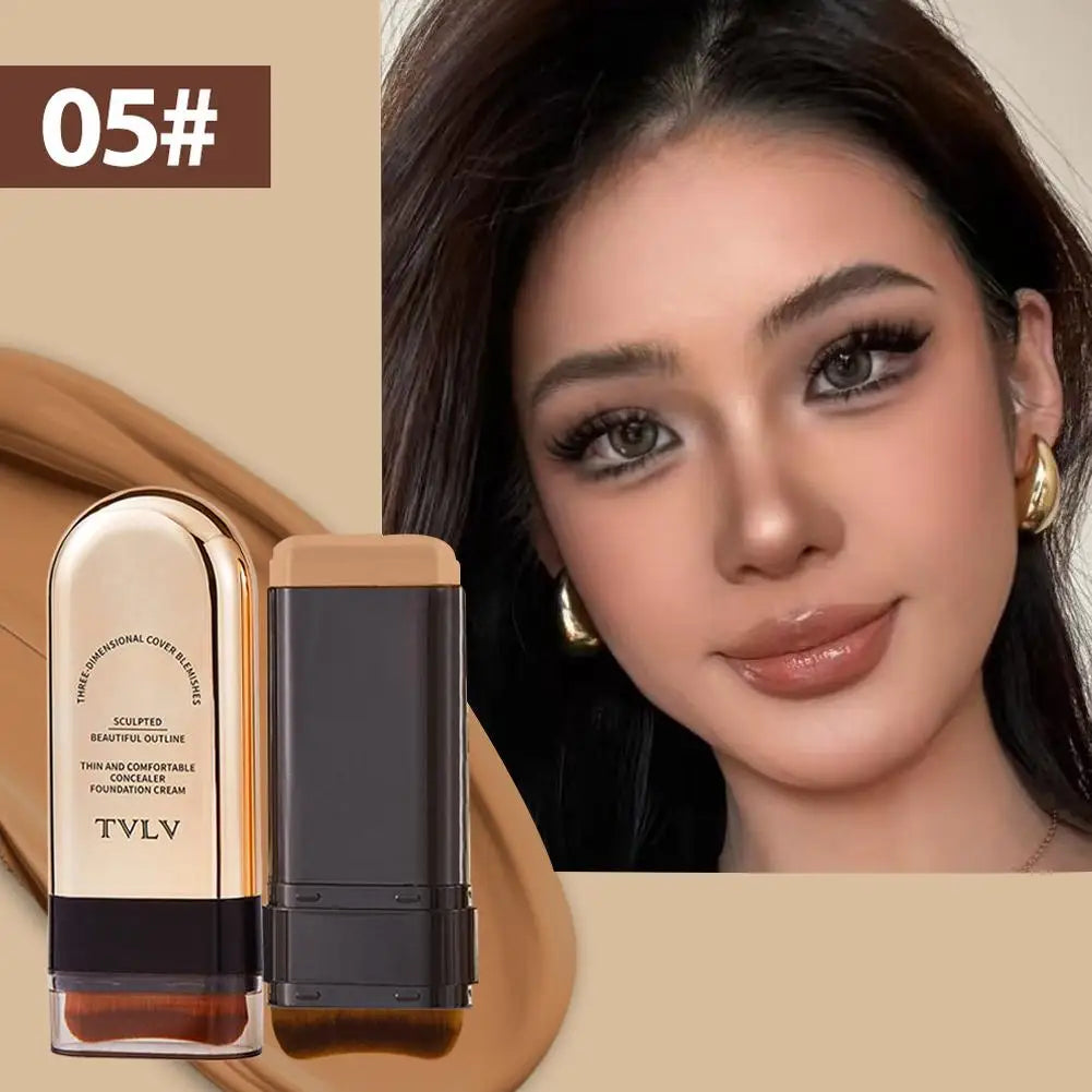 Waterproof Concealer Foundation Stick with Brush