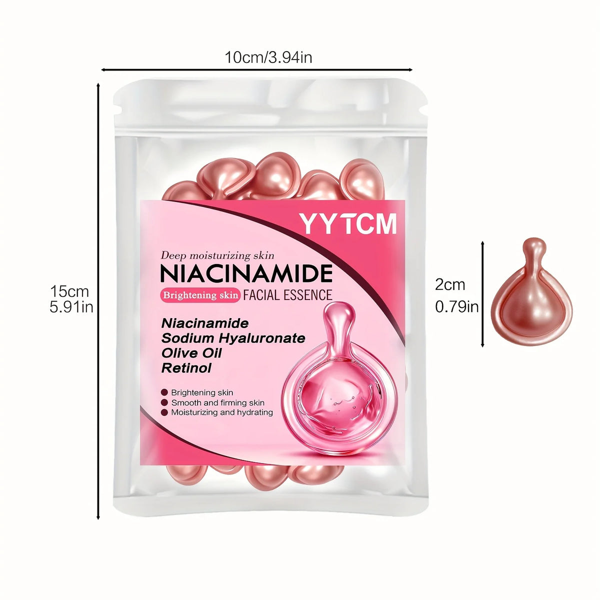 Niacinamide Facial Essence Capsules, 30 Count